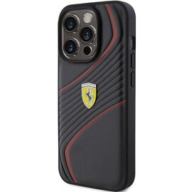 Ferrari Twist Metal Logo case for iPhone 15 Pro - black | Techbox