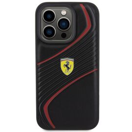 Ferrari Twist Metal Logo case for iPhone 15 Pro - black | Techbox