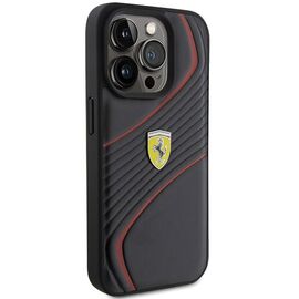 Ferrari Twist Metal Logo case for iPhone 15 Pro - black | Techbox