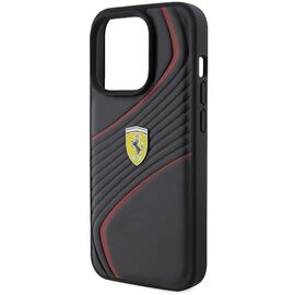 Ferrari Twist Metal Logo case for iPhone 15 Pro - black | Techbox