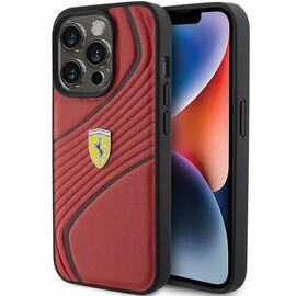 Ferrari Twist Metal Logo case for iPhone 15 Pro - red | Techbox