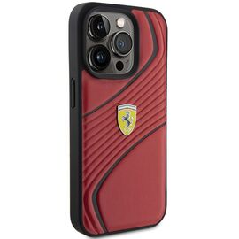 Ferrari Twist Metal Logo case for iPhone 15 Pro - red | Techbox