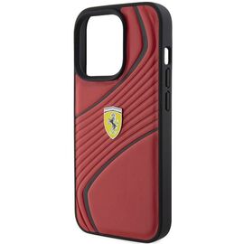 Ferrari Twist Metal Logo case for iPhone 15 Pro - red | Techbox