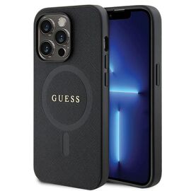 Guess GUHMP14LPSAHMCK case for iPhone 14 Pro - black Saffiano MagSafe - Apple Cases - Cases - Techbox