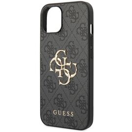Guess 4G Big Metal Logo case for iPhone 15 - gray | Techbox