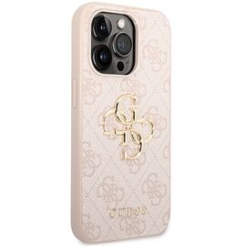 Guess 4G Big Metal Logo case for iPhone 15 Pro - pink | Techbox