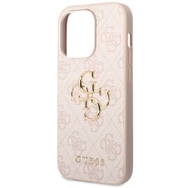 Guess 4G Big Metal Logo case for iPhone 15 Pro - pink | Techbox