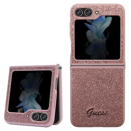Guess Glitter Script case for Samsung Galaxy Z Flip 5 - pink | Techbox