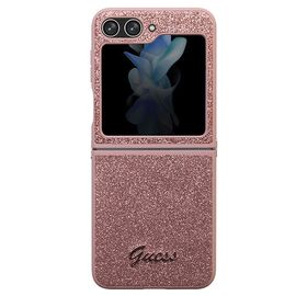 Guess Glitter Script case for Samsung Galaxy Z Flip 5 - pink | Techbox
