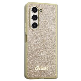 Guess Glitter Script case for Samsung Galaxy Z Fold 5 - gold | Techbox