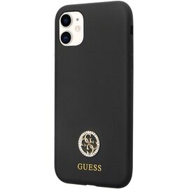 Guess GUHCN614DGPK Case for iPhone 11 / Xr - Black Silicone Logo Strass 4G - Uncategorized Cases (2) - Cases - Techbox