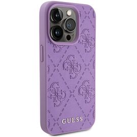 Guess Leather 4G Stamped case for iPhone 15 Pro Max - purple | Techbox