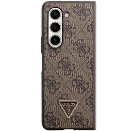 Guess Leather 4G Triangle Strass case for Samsung Galaxy Z Fold 5 - brown | Techbox