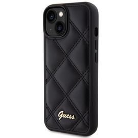 Guess Quilted Metal Logo case for iPhone 15 - black - Uncategorized Cases (2) - Cases - Techbox
