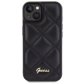 Guess Quilted Metal Logo case for iPhone 15 - black - Uncategorized Cases (2) - Cases - Techbox