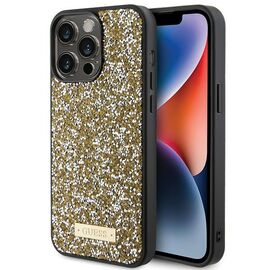Guess Rhinestone Metal Logo case for iPhone 15 Pro Max - yellow | Techbox