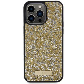 Guess Rhinestone Metal Logo case for iPhone 15 Pro Max - yellow | Techbox
