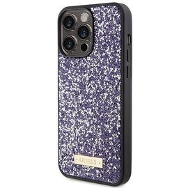 Guess Rhinestone Metal Logo case for iPhone 15 Pro - pink | Techbox