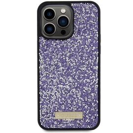 Guess Rhinestone Metal Logo case for iPhone 15 Pro - pink | Techbox