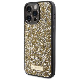 Guess Rhinestone Metal Logo case for iPhone 15 Pro - yellow | Techbox