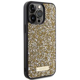 Guess Rhinestone Metal Logo case for iPhone 15 Pro - yellow | Techbox