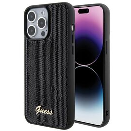 Guess Sequin Script Metal case for iPhone 15 Pro Max - black | Techbox
