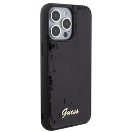 Guess Sequin Script Metal case for iPhone 15 Pro Max - black | Techbox
