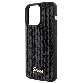 Guess Sequin Script Metal case for iPhone 15 Pro Max - black | Techbox