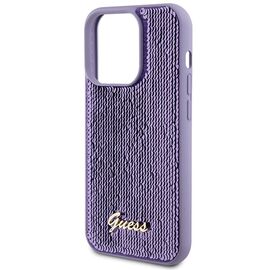 Guess Sequin Script Metal case for iPhone 15 Pro - purple | Techbox