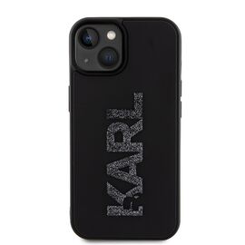 Karl Lagerfeld 3D Rubber Glitter Logo case for iPhone 15 - black - Apple Cases - Cases - Techbox