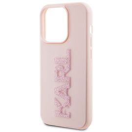 Karl Lagerfeld 3D Rubber Glitter Logo case for iPhone 15 Pro Max - pink - Apple Cases - Cases - Techbox