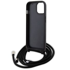 Karl Lagerfeld Crossbody Saffiano Metal Pin Karl &amp; Choupette case for iPhone 15 Plus - black - Apple Cases - Cases - Techbox