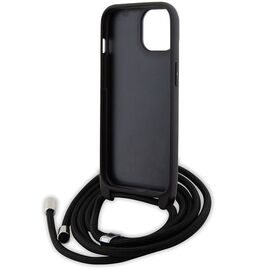 Karl Lagerfeld Crossbody Saffiano Monogram Metal Pin Karl & Choupette Case for iPhone 15 - Black - Apple Cases - Cases - Techbox