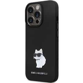 Karl Lagerfeld KLHCP13LSMHCNPK case for iPhone 13 Pro / 13 - black Silicone C Metal Pin - Apple Cases - Cases - Techbox