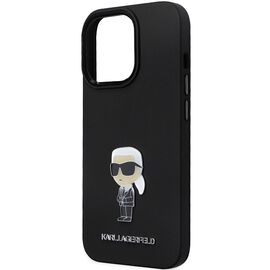 Karl Lagerfeld KLHCP14XSMHKNPK case for iPhone 14 Pro Max 6.7" - black Silicone Ikonik Metal Pin - Apple Cases - Cases - Techbox