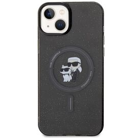 Karl Lagerfeld Karl&amp;Choupette Glitter MagSafe case for iPhone 15 - black | Techbox