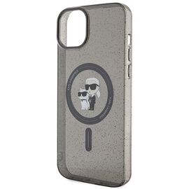 Karl Lagerfeld Karl&amp;Choupette Glitter MagSafe case for iPhone 15 Plus - black - Apple Cases - Cases - Techbox