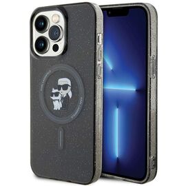 Karl Lagerfeld Karl&Choupette Glitter MagSafe case for iPhone 15 Pro Max - black | Techbox