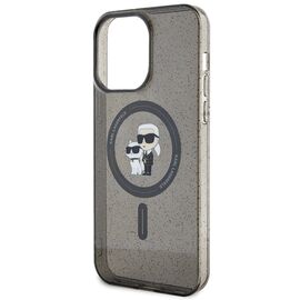 Karl Lagerfeld Karl&Choupette Glitter MagSafe case for iPhone 15 Pro Max - black | Techbox