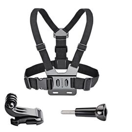 Adjustable harness for a sports camera with a rotating tripod and a phone stand | Techbox