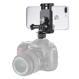 Phone/Sports Camera Holder with Adapter - Black | Techbox