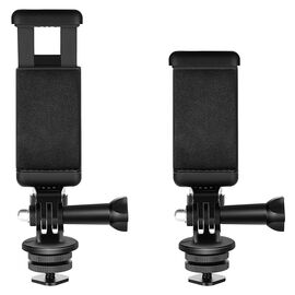 Phone/Sports Camera Holder with Adapter - Black | Techbox