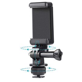 Phone/Sports Camera Holder with Adapter - Black | Techbox