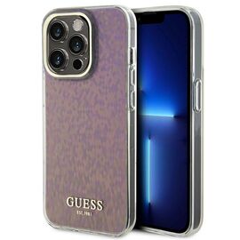 Guess GUHCP15LHDECMP iPhone 15 Pro 6.1" pink/pink hardcase IML Faceted Mirror Disco Iridescent | Techbox