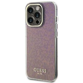 Guess GUHCP15XHDECMP iPhone 15 Pro Max 6.7" pink/pink hardcase IML Faceted Mirror Disco Iridescent | Techbox
