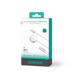 Joyroom 2 in 1 Lightning cable and inductive charger for Apple Watch 1.5m white (S-IW012) | Techbox