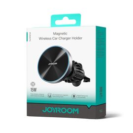 Joyroom magnetic car holder 15W wireless charger for air vent black (JR-ZS240 Pro) - Smartphone Holders - Smartphones - Techbox