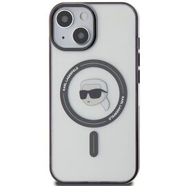 Karl Lagerfeld KLHMP15MHKHNOTK iPhone 15 Plus 6.7" transparent hardcase IML Karl`s Head MagSafe - Apple Cases - Cases - Techbox