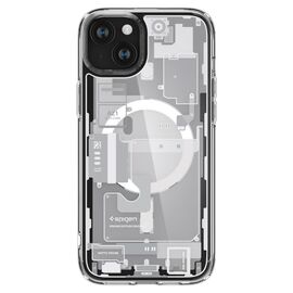 Spigen Ultra Hybrid Mag Case with MagSafe for iPhone 15 Plus - White (Zero One Pattern) - Apple Cases - Cases - Techbox