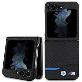 BMW Leather Carbon case for Samsung Galaxy Z Flip 5 - black | Techbox